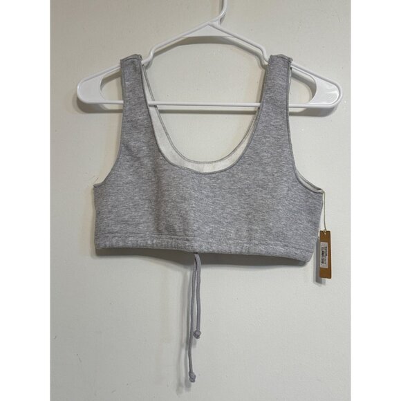 SKIMS Bralette Crop Top Dark Heather Gray Size M NWT - Picture 1 of 4